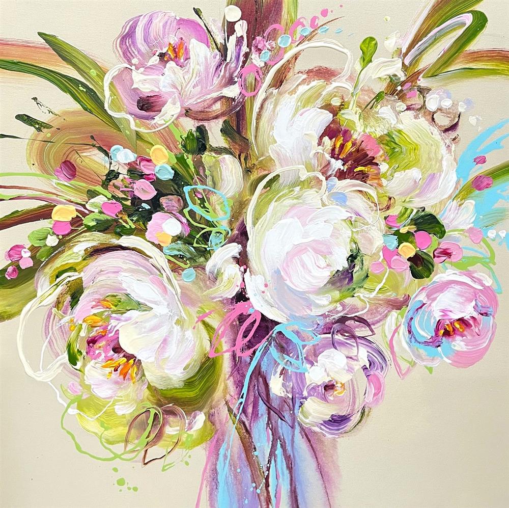 Anna Cher - 'Garden Reverie' - Framed Original Artwork