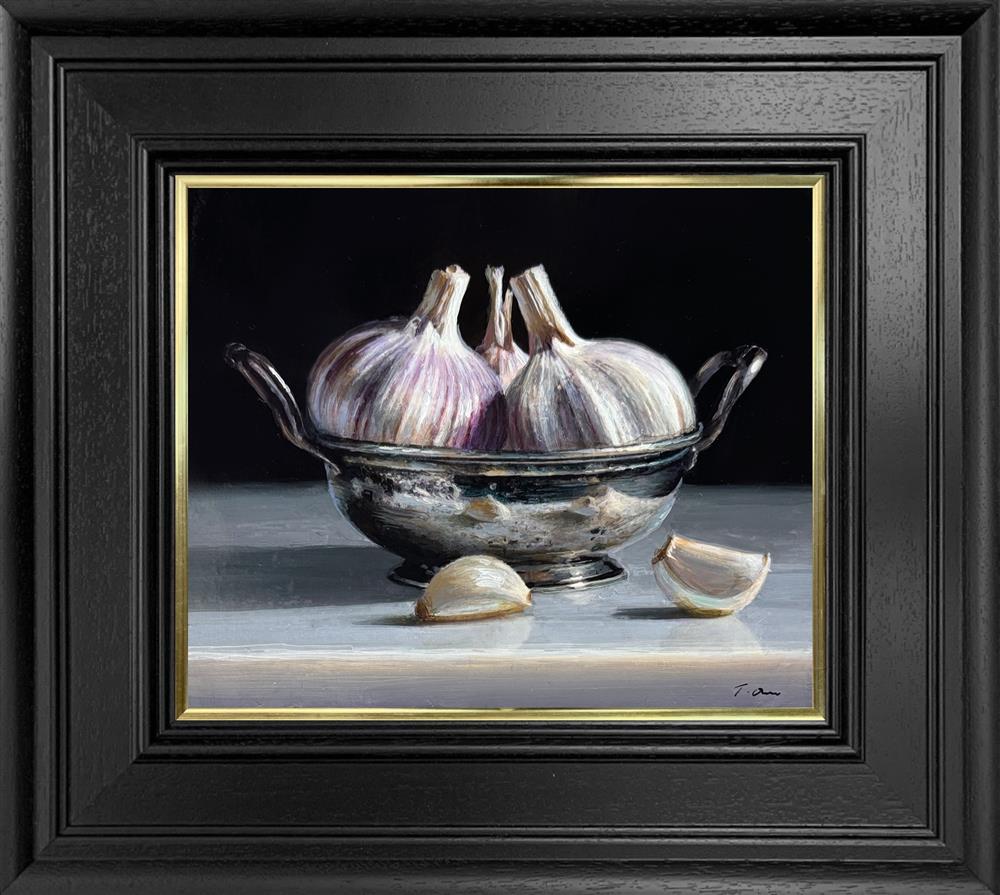 Tony Owens - 'Garlic In Silver Bowl' - Framed Original Artwork