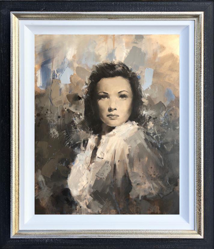 Tony Hinchliffe - 'Gene Tierney' - Framed Original Art