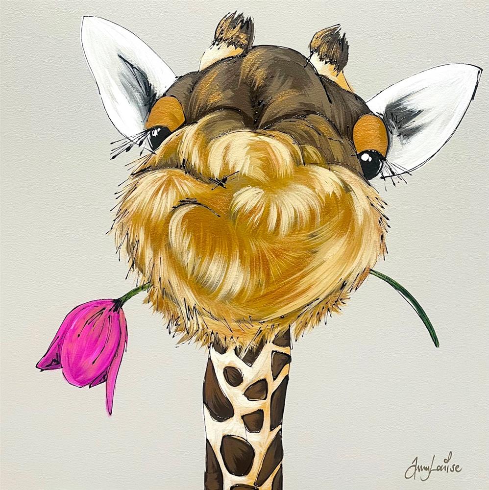 Amy Louise - 'Gentle Giraffe' - Framed Original Artwork