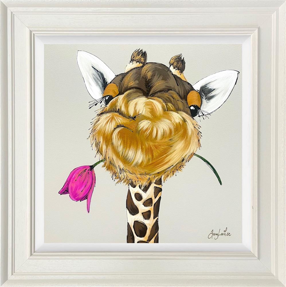 Amy Louise - 'Gentle Giraffe' - Framed Original Artwork
