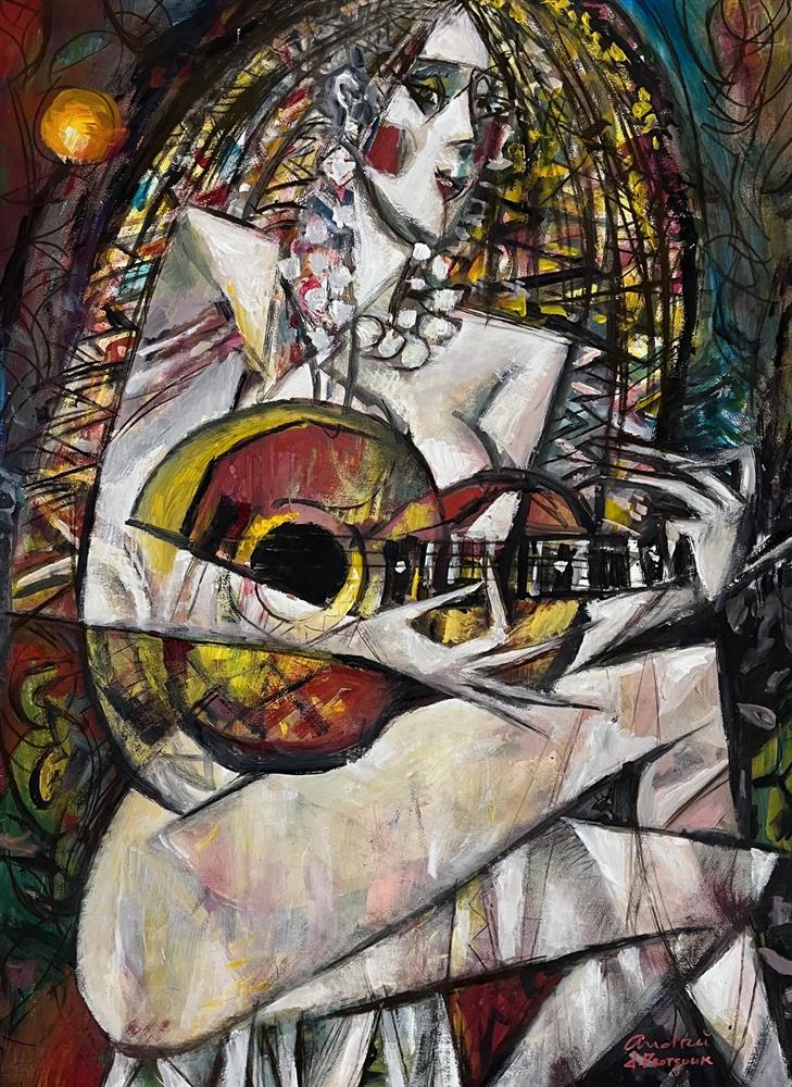 Andrei Protsouk - 'Gently Weeps - Pastel' - Framed Original Art