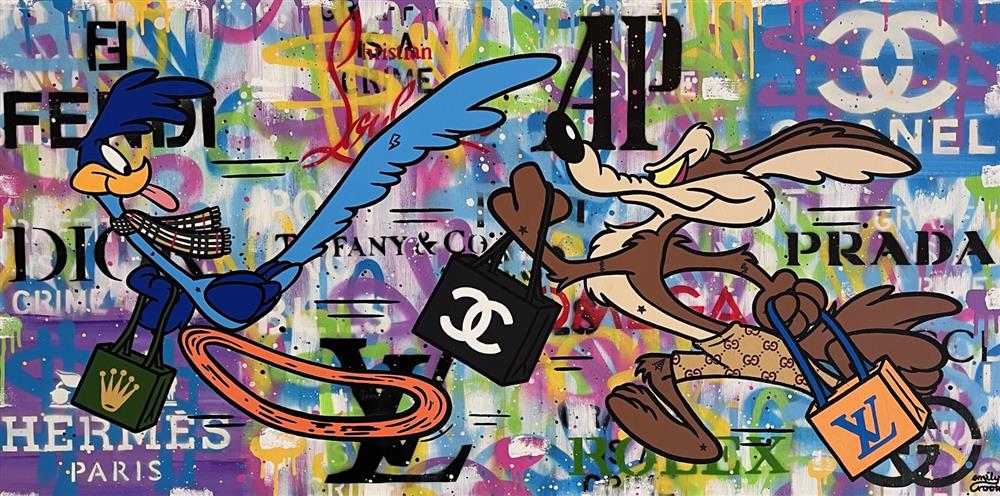 Emily Crook - 'Money Dive' - Framed Original Art