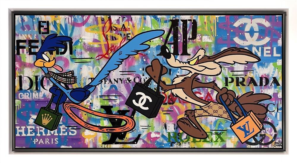 Emily Crook - 'Money Dive' - Framed Original Art