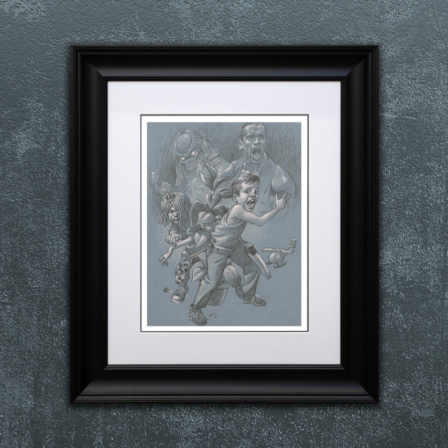 Craig Davison  - 'Get To Da Choppa!' - Framed Limited Edition Sketch