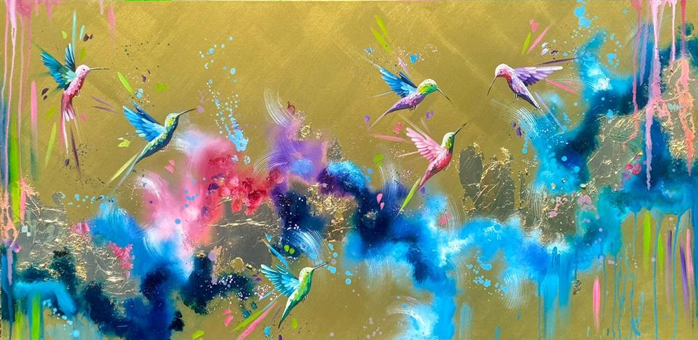 Mellisuga- 'Gilded Flight' - Framed Original Artwork