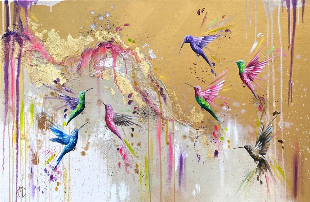 Mellisuga- 'Gilded Wings' - Framed Original Artwork