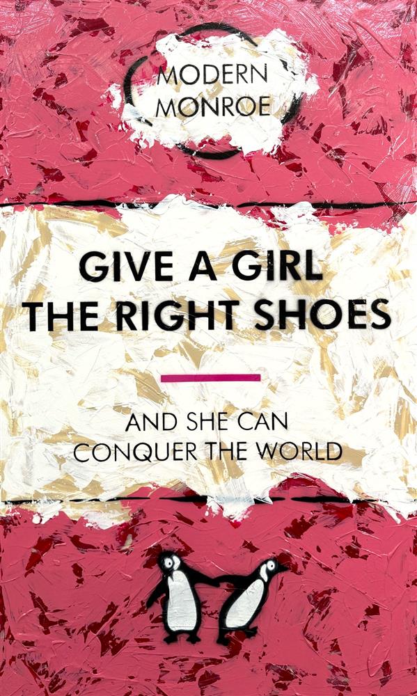 Hue Folk - 'Give A Girl The Right Shoes -  XL' - Framed Original Art