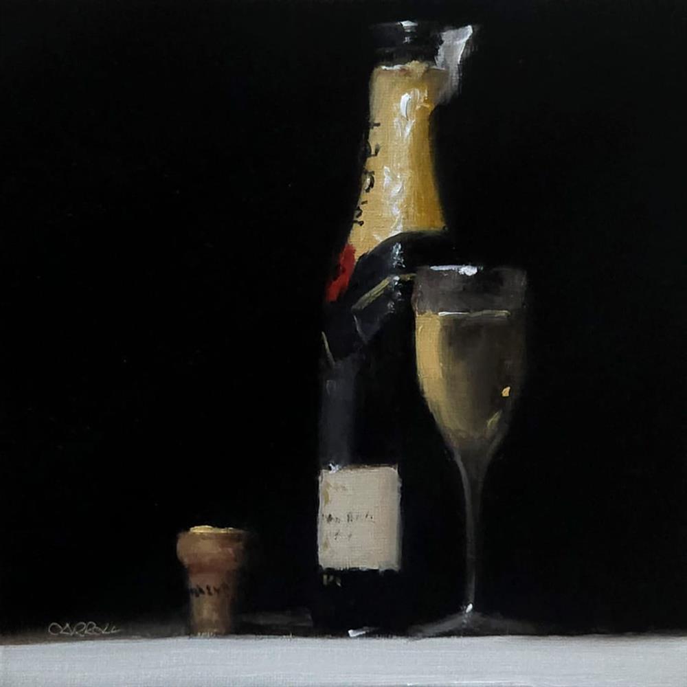 Neil Carroll - 'Glass Of Champagne' - Framed Original Artwork