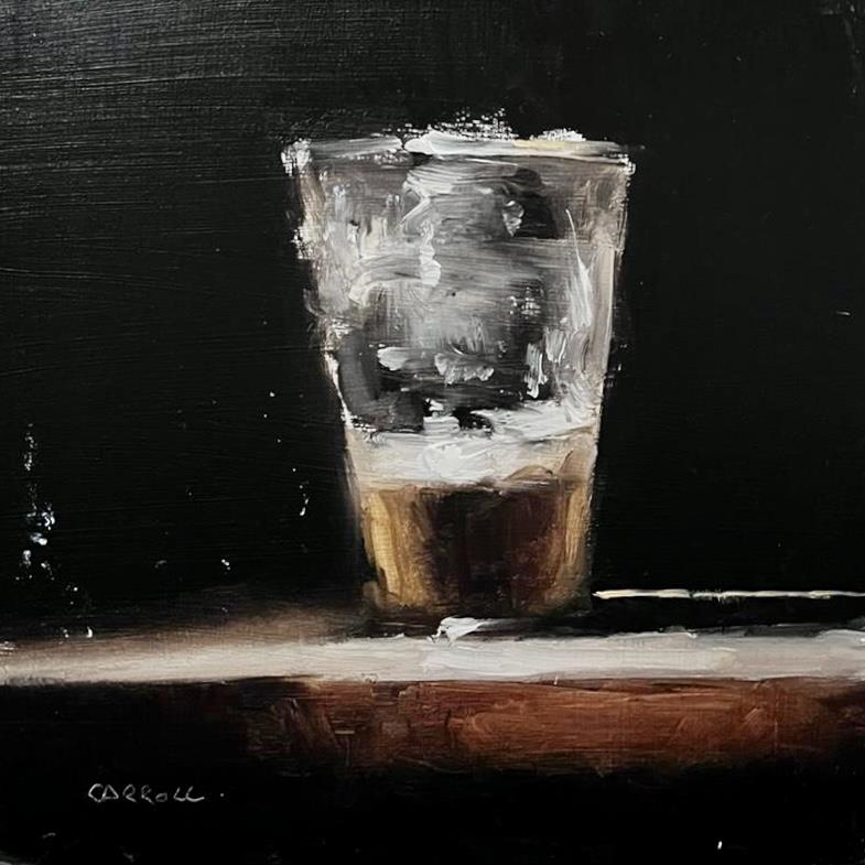 Neil Carroll - 'Glass Of Lager' - Framed Original Painting