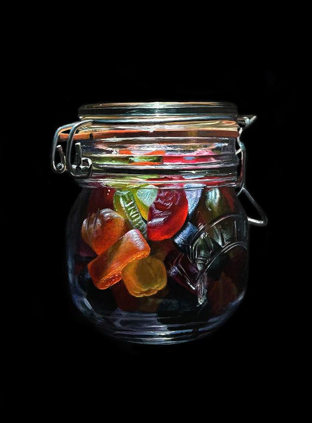 Jack Wild - 'Glittering Prize  - Wine Gums' - Framed Original Artwork