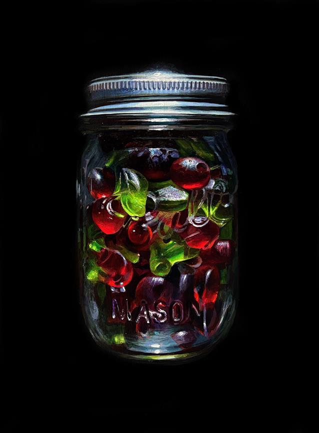 Jack Wild - 'Glittering Prize  - Cherry Sweets' - Framed Original Artwork