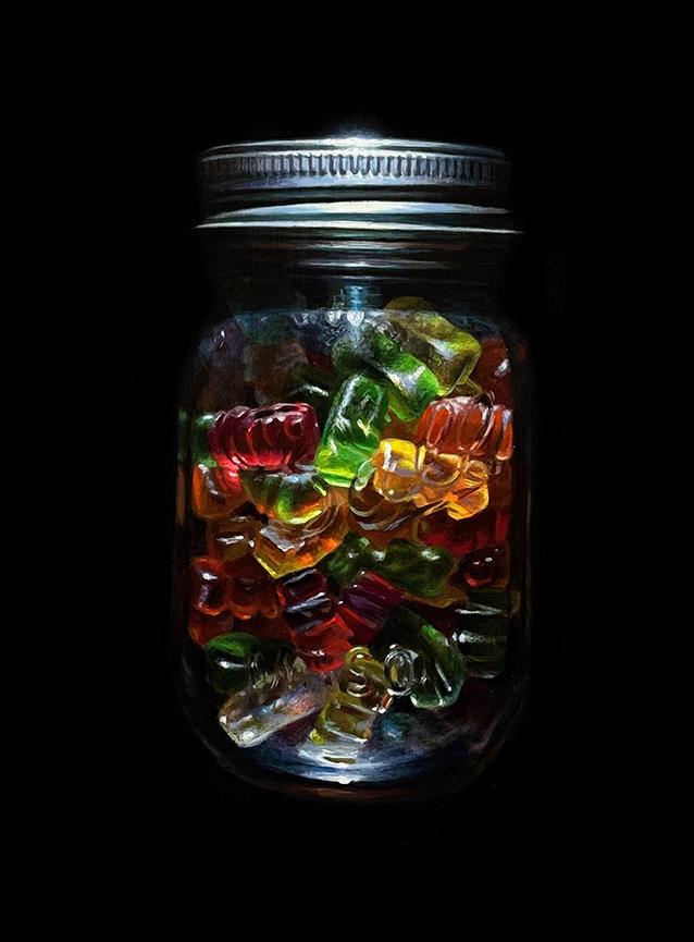 Jack Wild - 'Glittering Prize  - Gummy Bears' - Framed Original Artwork