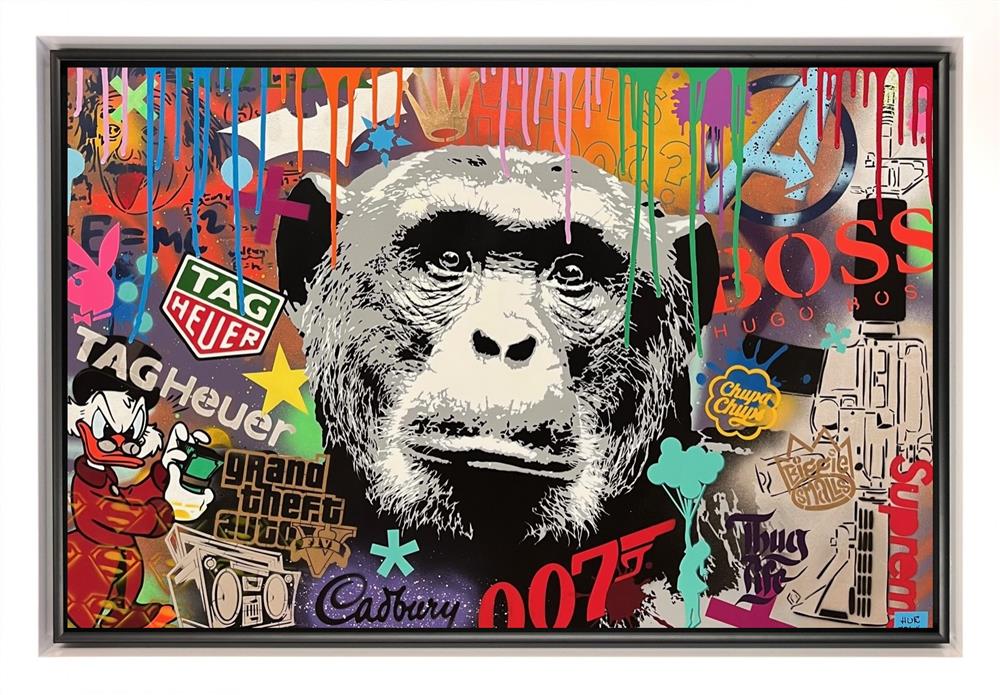 Hue Folk - 'Go Ape' - Framed Original Artwork
