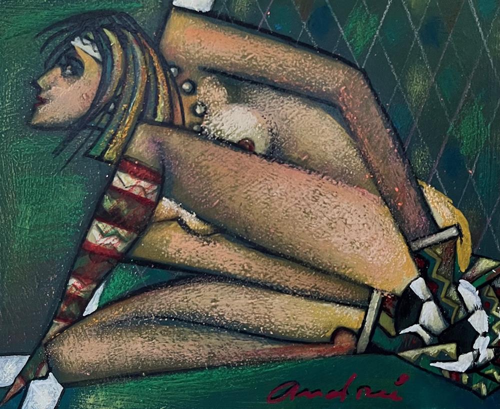 Andrei Protsouk - 'Goal Keeper' - Framed Original Art