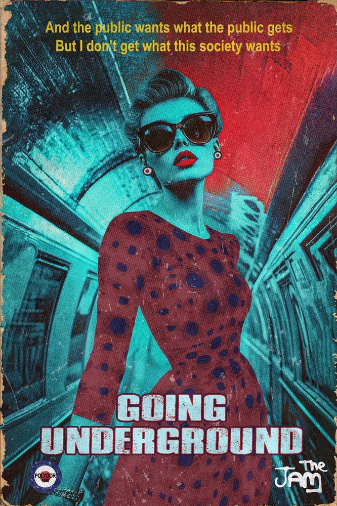 Linda Charles - 'Going Underground' - Framed Original Artwork