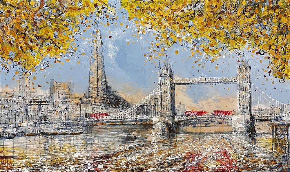 Nigel Cooke - 'Gold Falling In London' - Framed Original Artwork