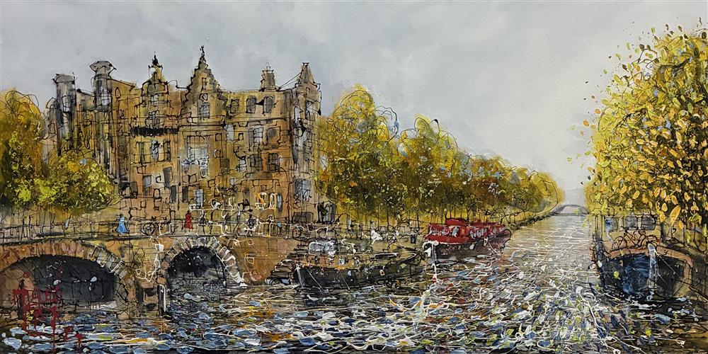 Nigel Cooke - 'Golden Canal' - Framed Original Artwork