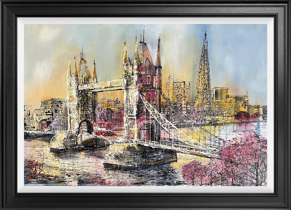 Nigel Cooke - 'Golden Glows Over London' - Framed Original Artwork