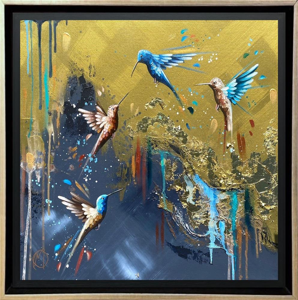 Mellisuga- 'Golden Sapphires III' - Framed Original Artwork