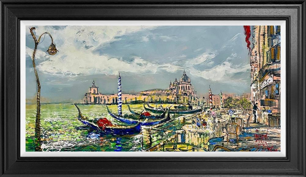 Nigel Cooke - 'Gondolas In Venice' - Framed Original Artwork