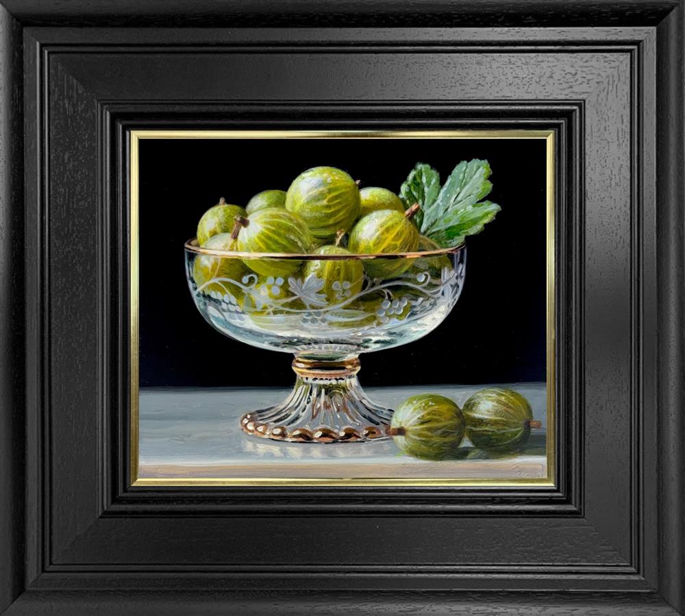 Tony Owens - 'Gooseberries In Glass Bowl' - Framed Original Artwork