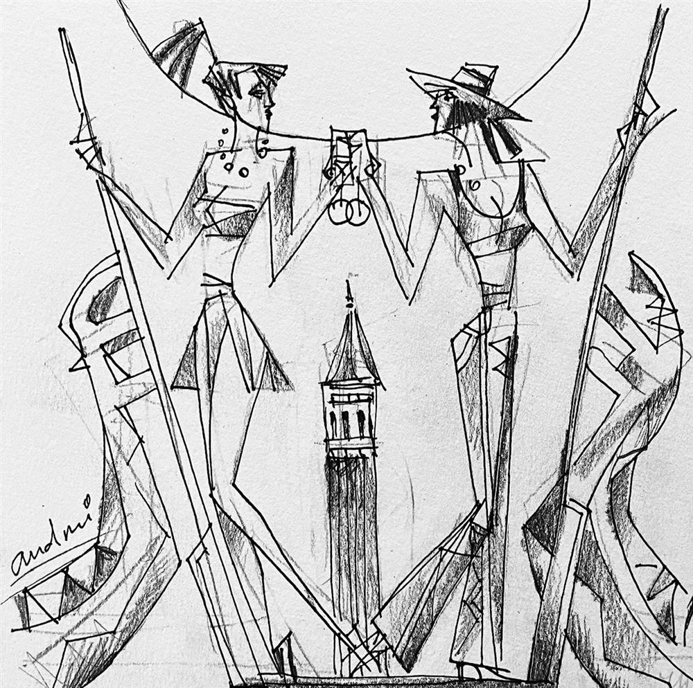 Andrei Protsouk - 'Great Ride - Study' - Framed Original Art