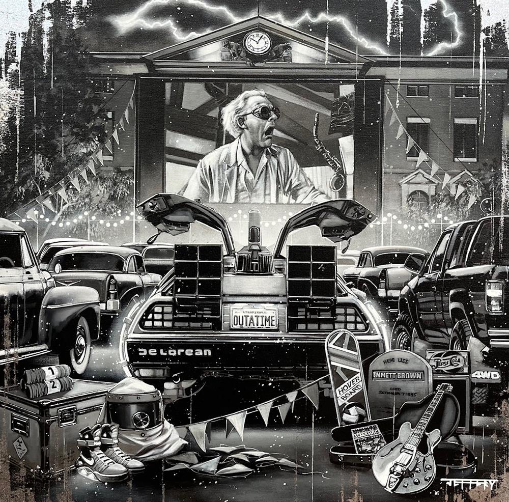 Ben Jeffery - 'Great Scott! - Movie Night' - Framed Original Art