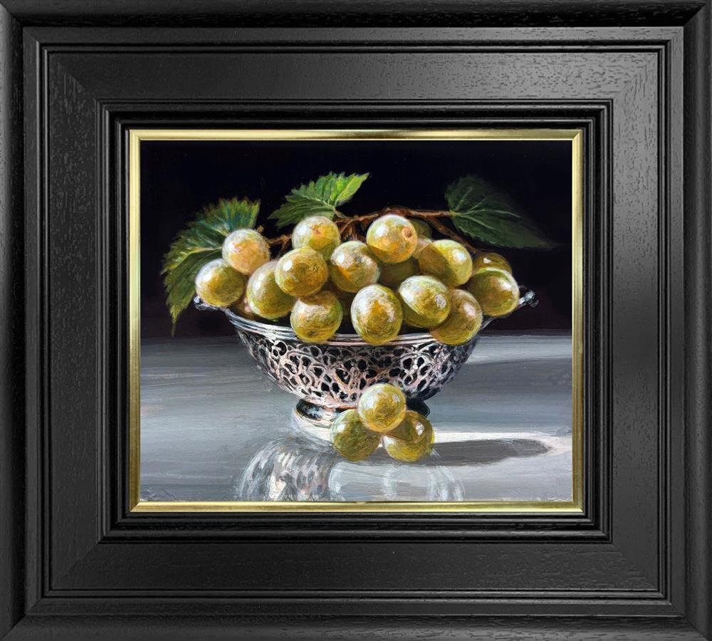 Tony Owens - 'Green Grapes And Silver Bowl' - Framed Original Artwork