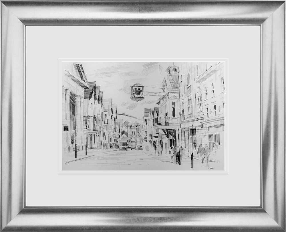 Colin Brown - 'Guildford Town - Sketch' - Framed Original Art