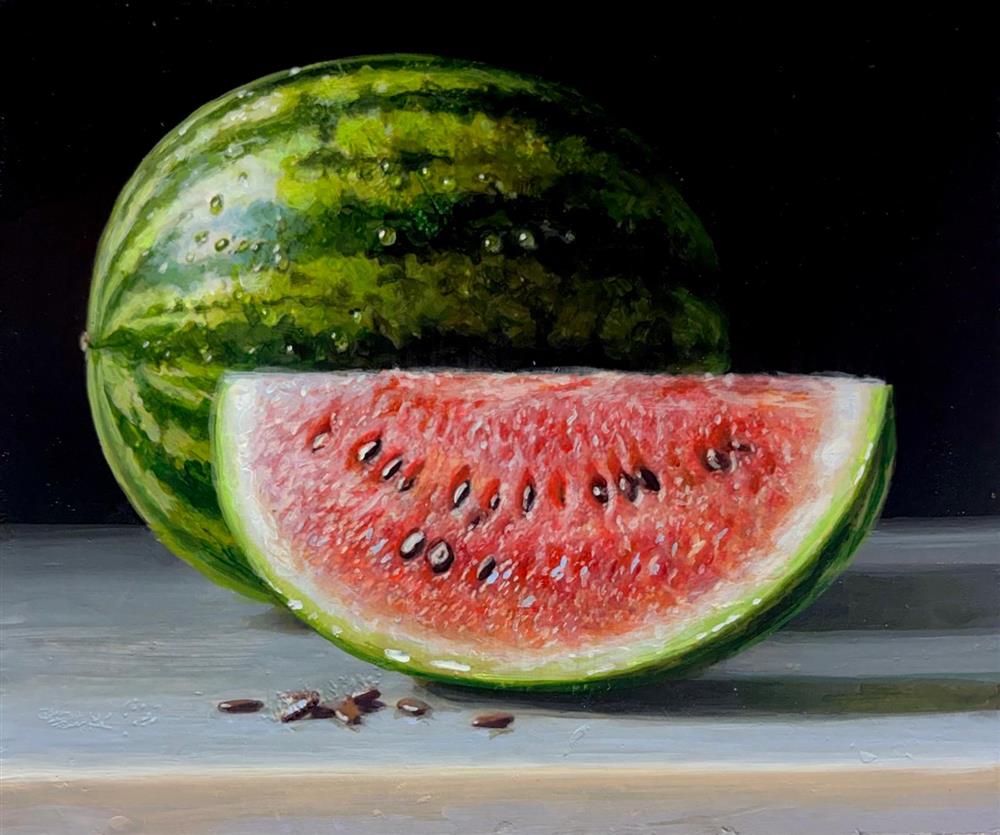 Tony Owens - 'Half Cut Watermelon' - Framed Original Artwork