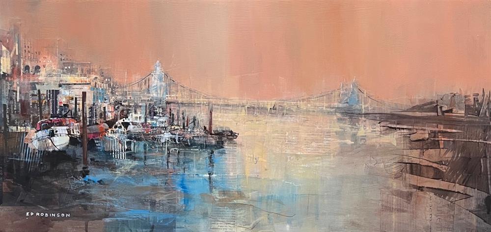 Ed Robinson - 'Hammersmith Bridge, London'  - Framed Original Artwork