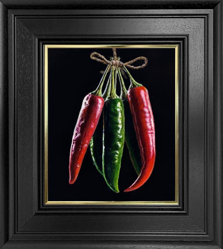 Tony Owens - 'Hanging Mixed Chillies' - Framed Original Artwork