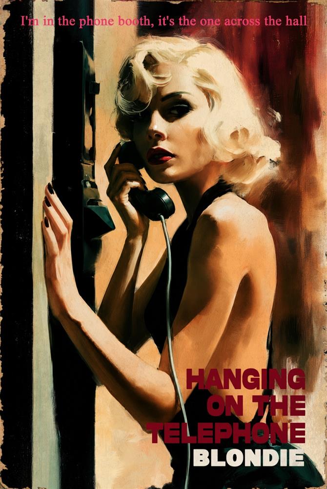 Linda Charles - 'Hanging On The Telephone' - Framed Original Artwork