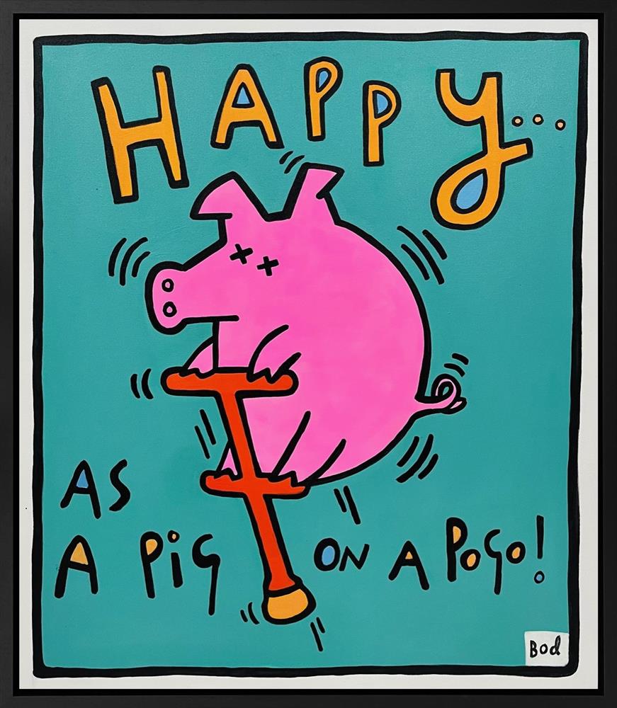 Michael Abrams - 'Happy - Bod Series' - Framed Original Artwork