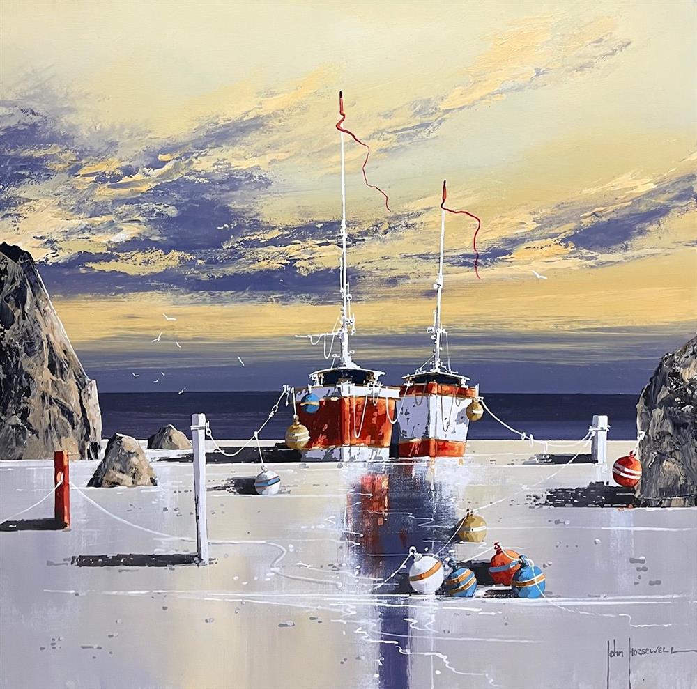 John Horsewell - 'Harbour At First Light' - Framed Original Artwork