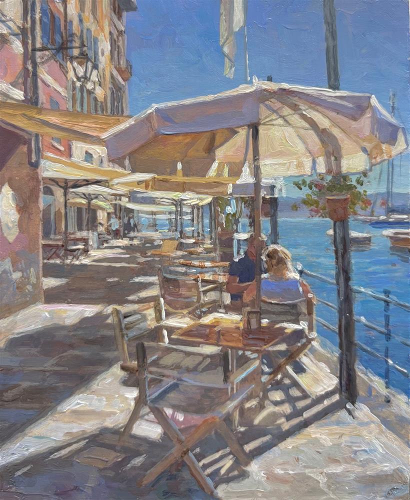 Rachele Dryden-Smith - 'Harbour Drinks' - Framed Original Artwork