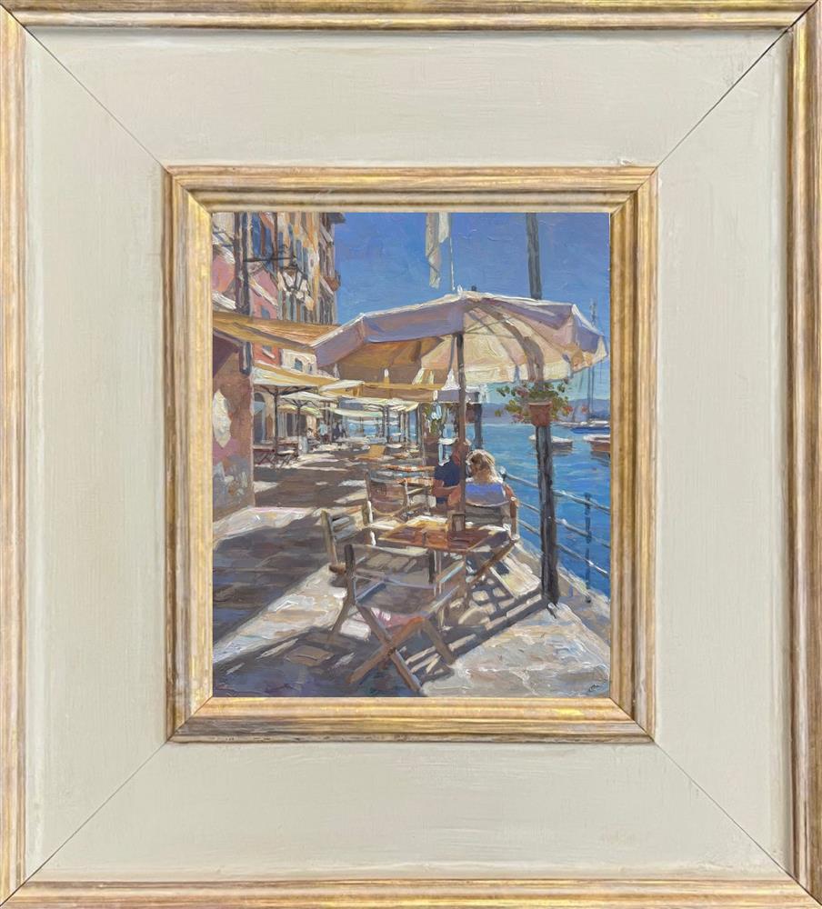 Rachele Dryden-Smith - 'Harbour Drinks' - Framed Original Artwork