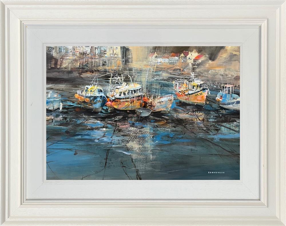 Ed Robinson - 'Harbour Life'  - Framed Original Artwork