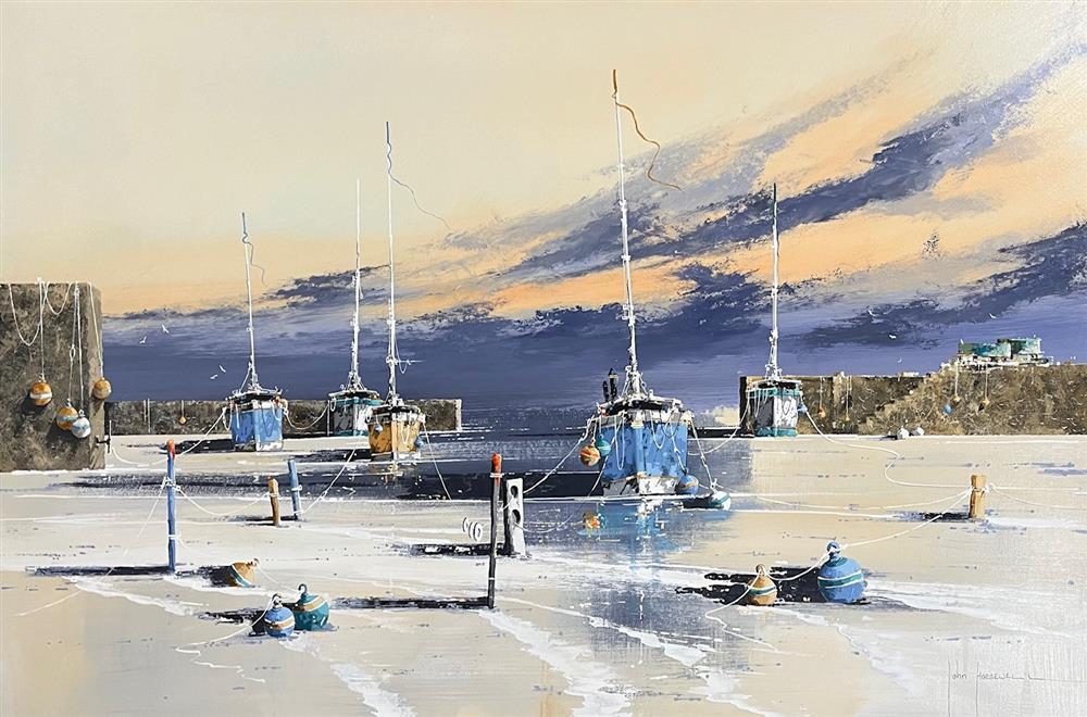 John Horsewell - 'Harbour Life' - Framed Original Artwork