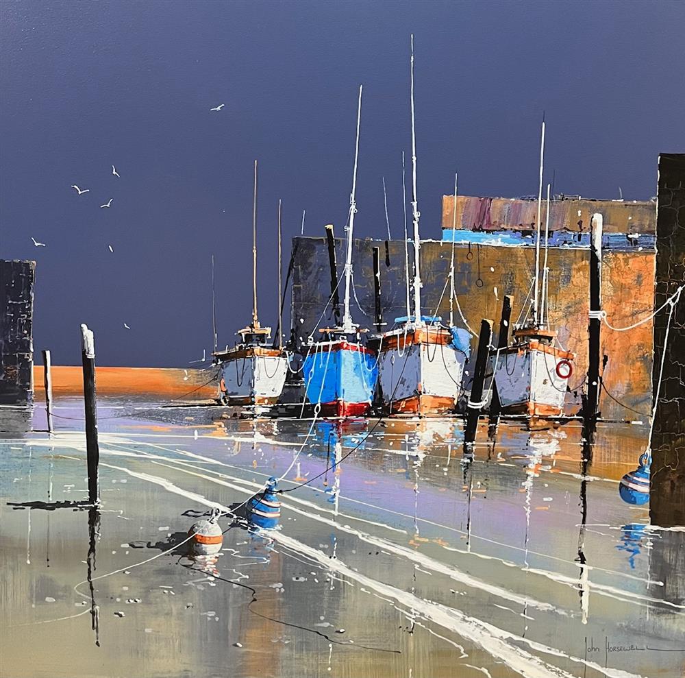 John Horsewell - 'Harbour Lights' - Framed Original Artwork