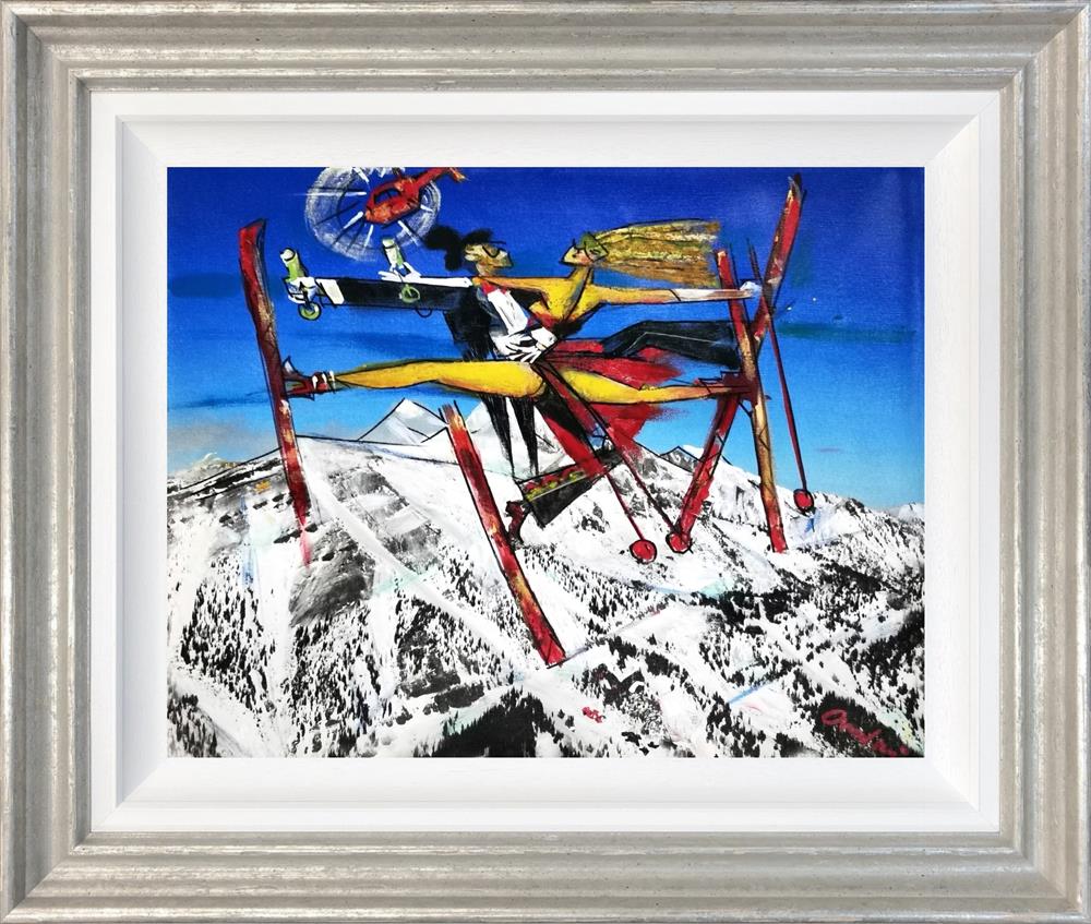 Andrei Protsouk - 'Heli Ski' - Framed Original Artwork