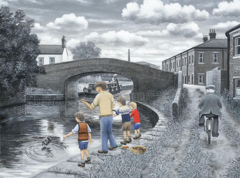 Leigh Lambert - 'Here We Go Lads' - Canvas  - Framed Limited Edition