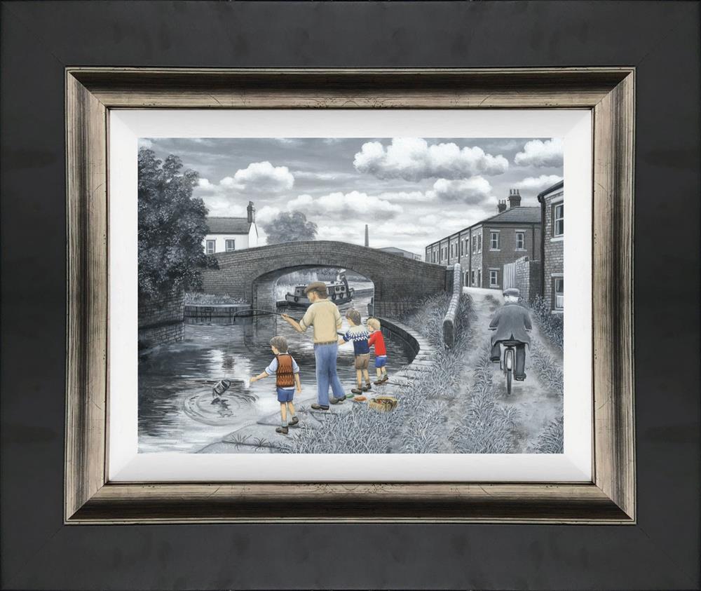 Leigh Lambert - 'Here We Go Lads' - Canvas  - Framed Limited Edition
