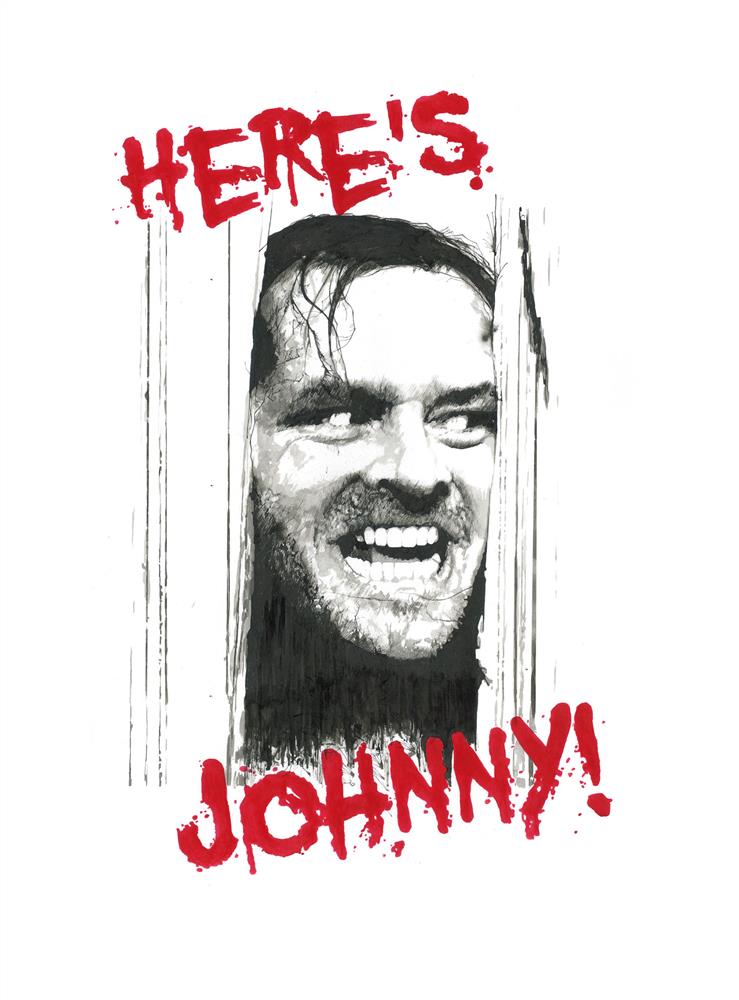 Scott Tetlow - 'Here's Johnny' - Framed Original Artwork