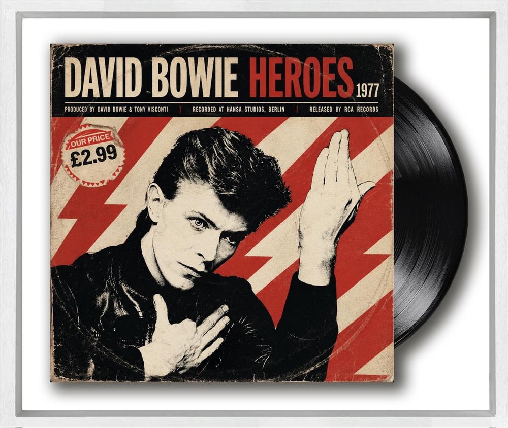 Linda Charles - 'Heroes - ReVinyled Collection' - Framed Original Artwork