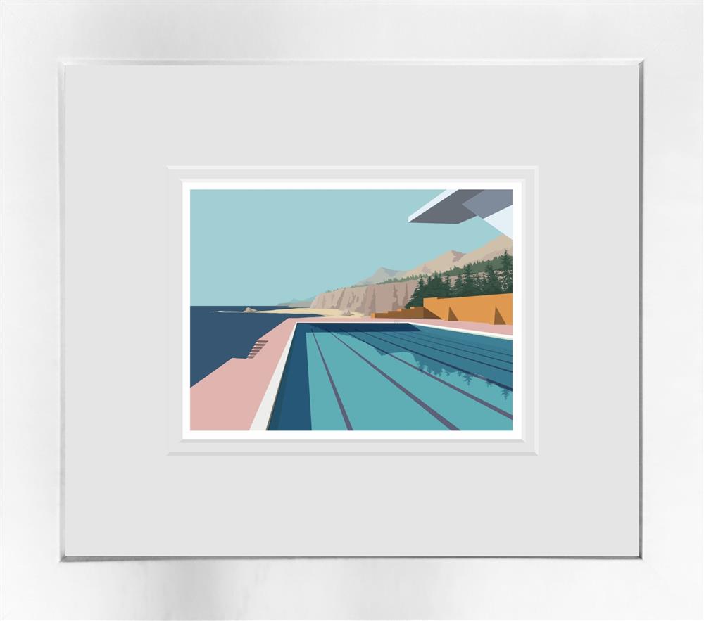 Oshe- 'High Board, High Tide - Miniature' - Framed Limited Edition