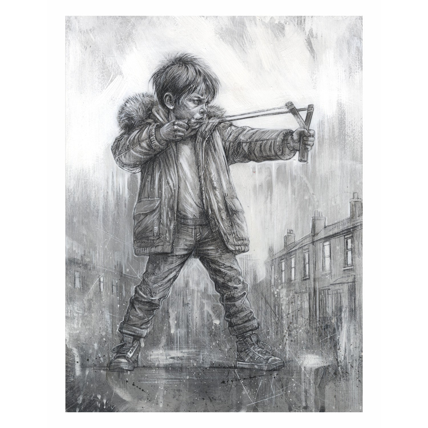 Craig Everett  - 'Boy And Catapult'- Framed Limited Edition