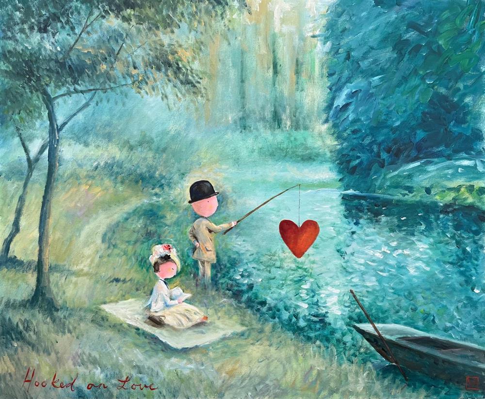 Michael Abrams - 'Hooked On Love' - Framed Original Art