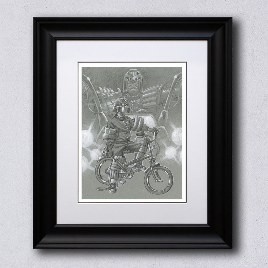 Craig Davison  - 'I Am The Law, Creep - Sketch'- Framed Limited Edition
